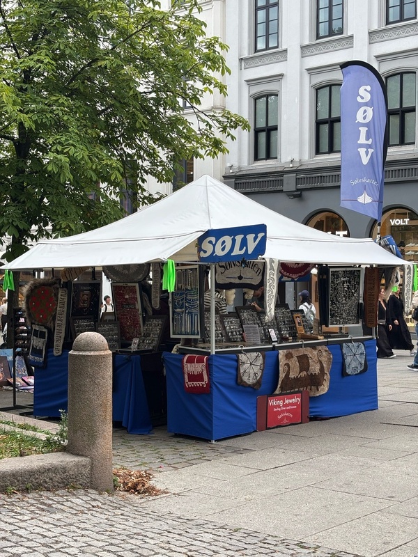 Market stall with Norse/Viking inspired crafts