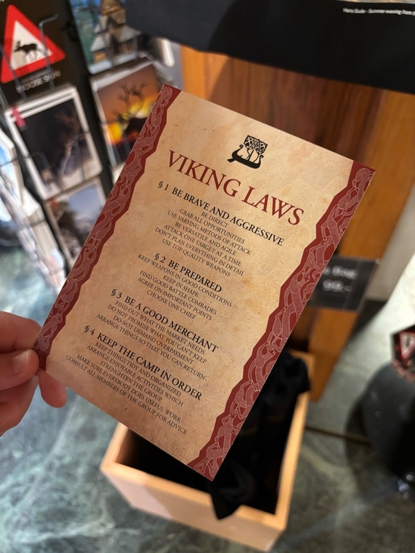 "Viking laws" tourist souvenir (no historical precedent)