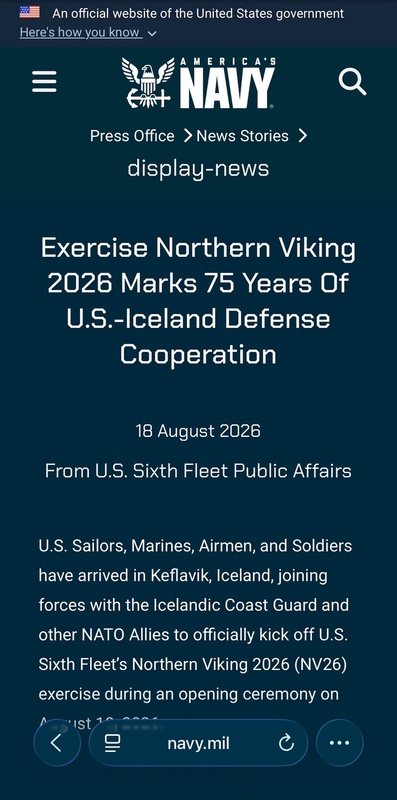 Exercise Northern Viking 2026