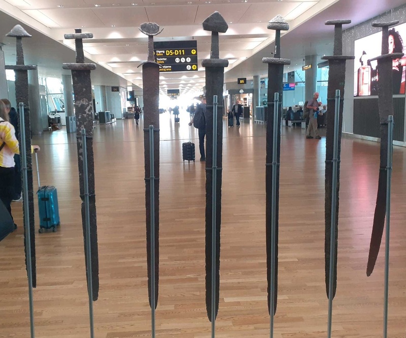 Swords on display at Gardermoen Airport