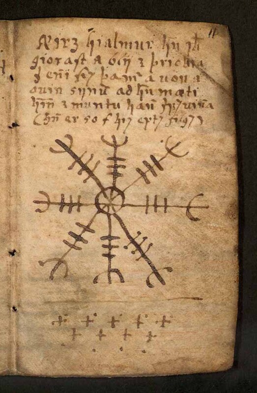 The Ægishjálmur in an Icelandic manuscript (Lbs. 143 8vo)