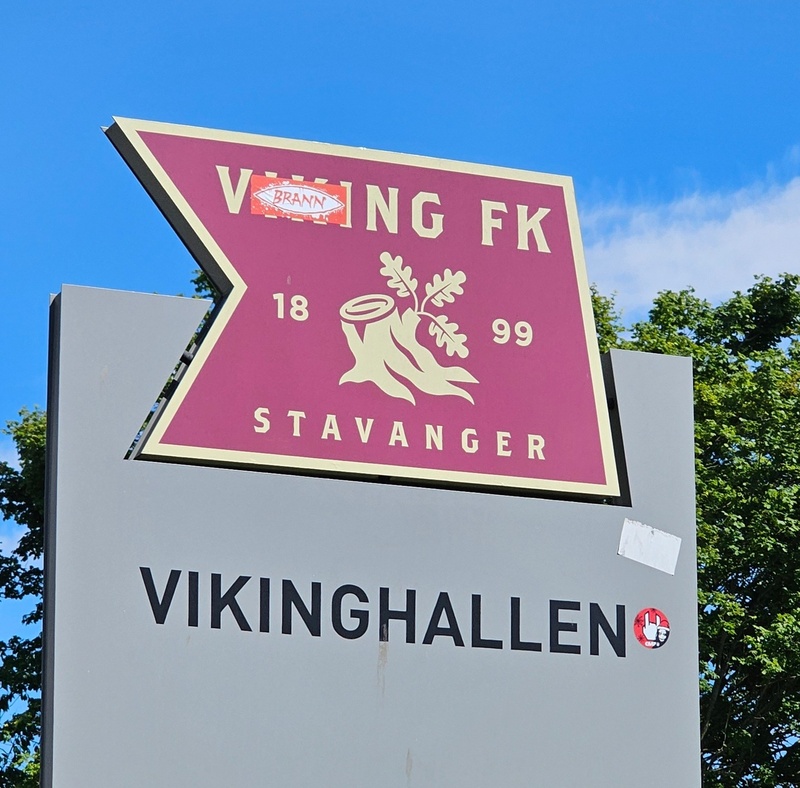 Sign for Vikinghallen in Stavanger