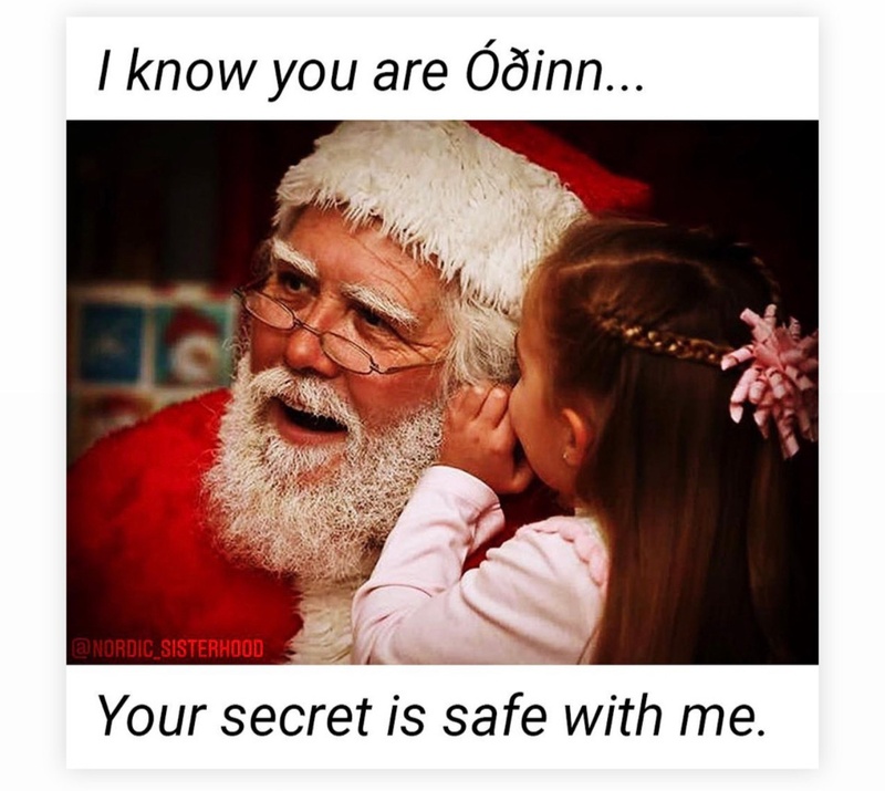 Santa as Odin meme.