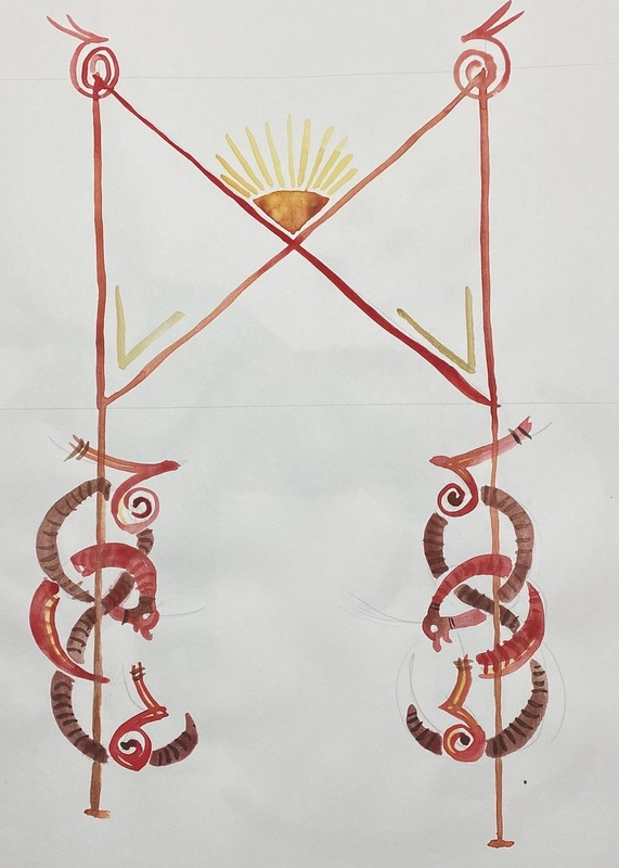 Artwork depicting Dagaz rune