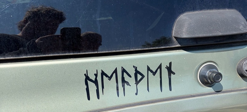 Runic car decal