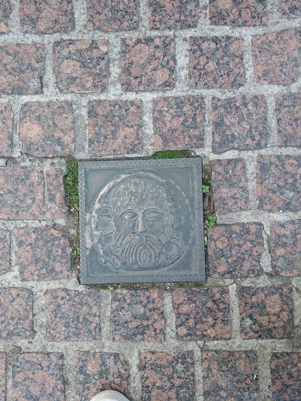 Metal plaque with a Viking motive