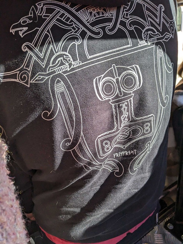 Sweater with Norse inspired motif