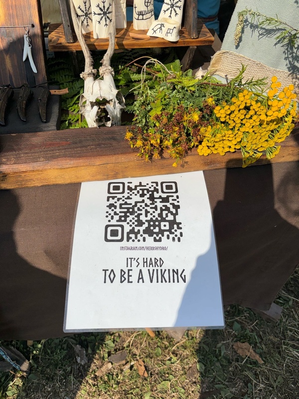 ‘Viking’ reenactment stand holder at Midgardsblot asking for money because it’s ‘hard to be a Viking’