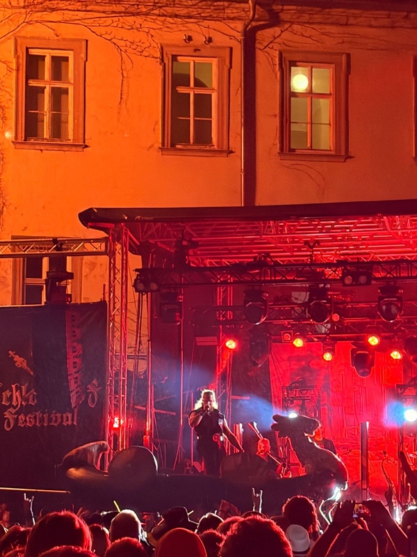 Saltatio Mortis performance at the Schlosshof Festival 2026