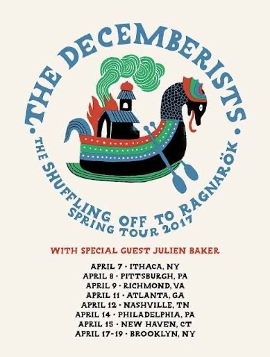 The Decemberists "Shuffling Off to Ragnarok" Spring Tour Poster