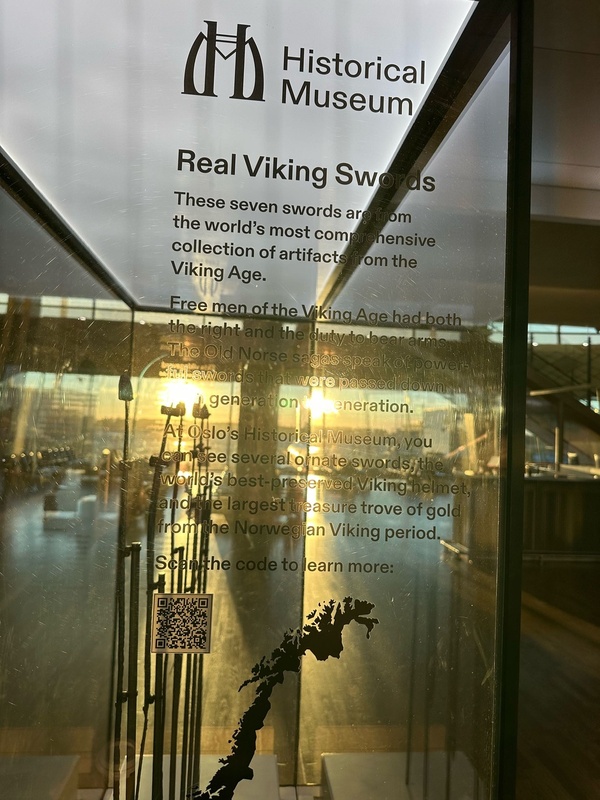 Swords on display at Gardermoen Airport