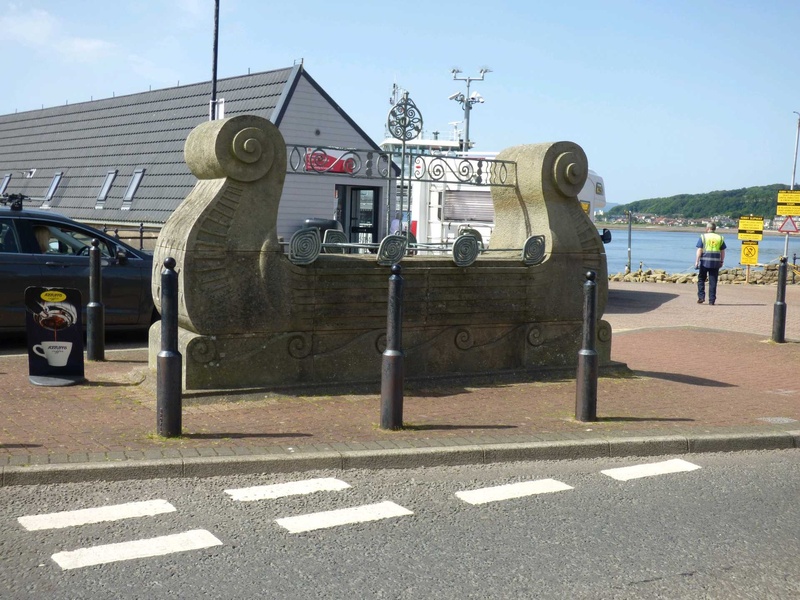 Viking longboat sculpture