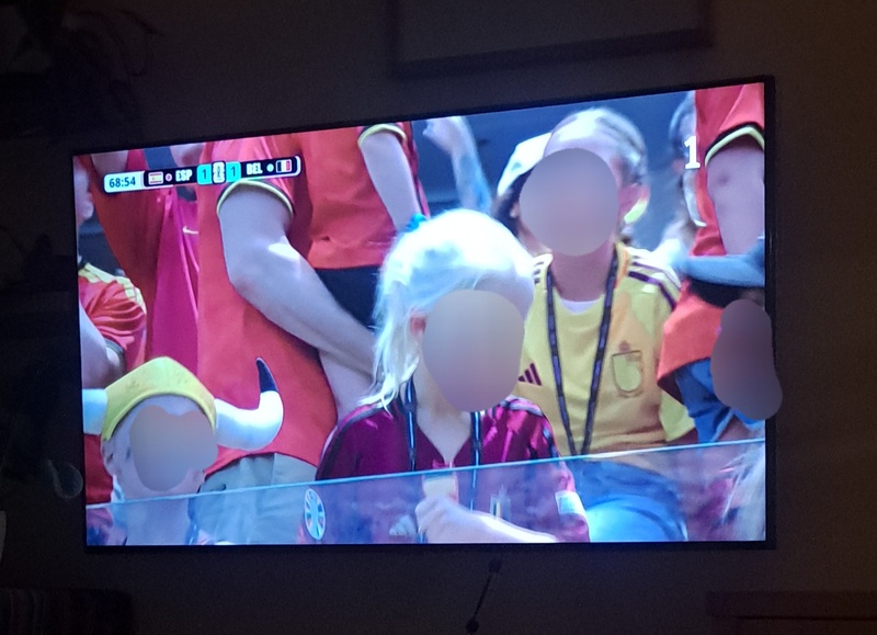 Football fans with horned helmet