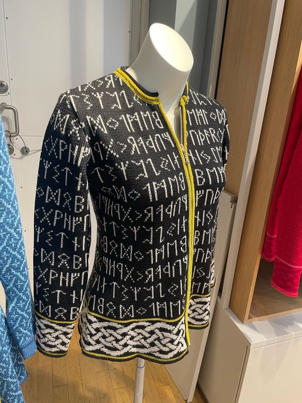 Runic Pattern Knit Cardigan