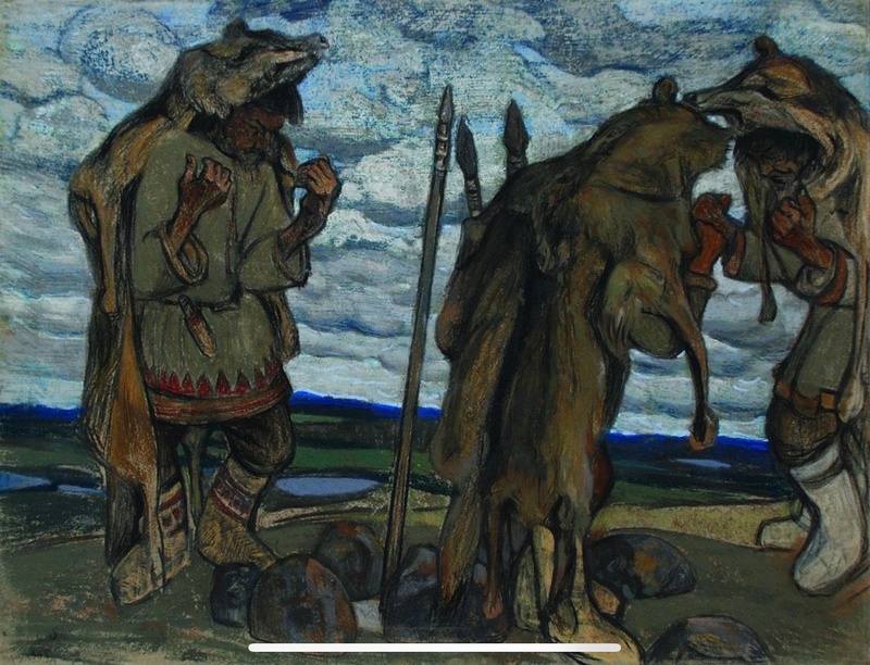 Sorcerers painting by Nicholas Roerich
