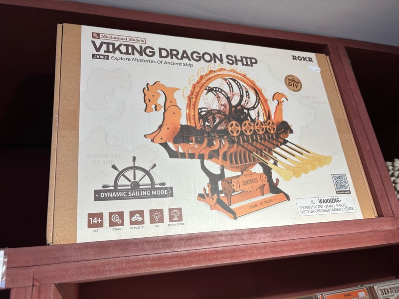 ROKR Viking Dragon Ship Mechanical 3D Wooden Puzzle