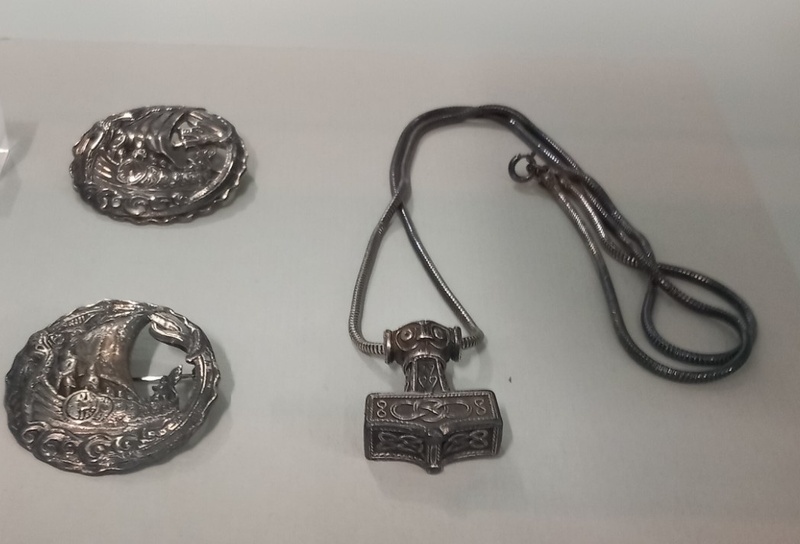 SS issued Thor's hammer and Viking ship badges (Nazi appropriation)