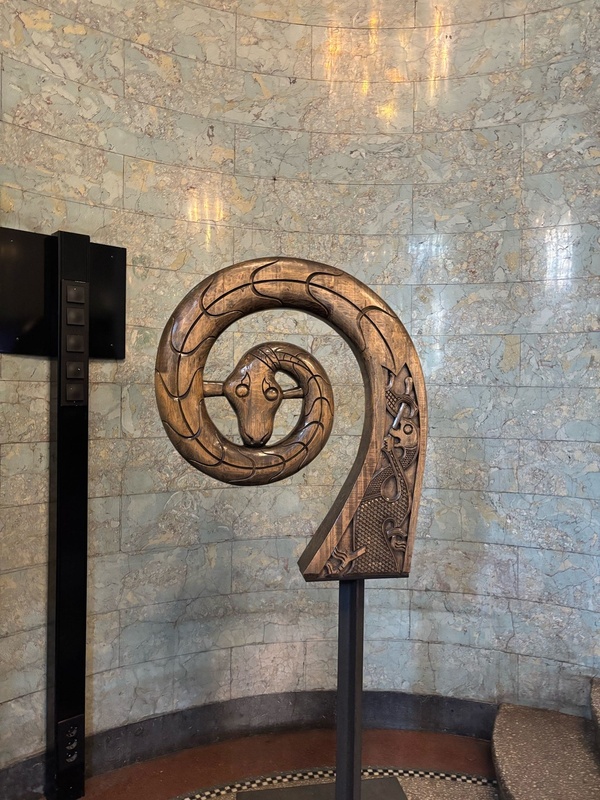 Reconstruction of ship prow from the Oseberg Viking Ship