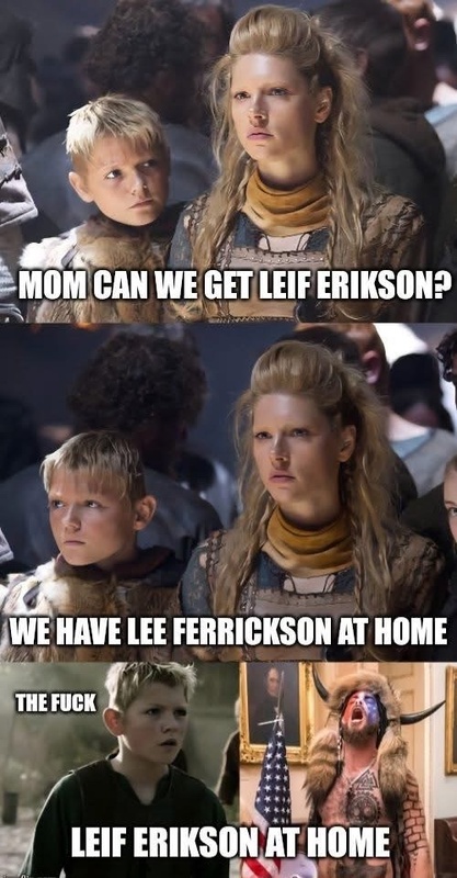 Meme of American Leif Eiriksson