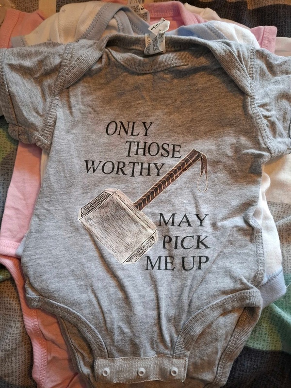 Baby vest with Thors Hammer