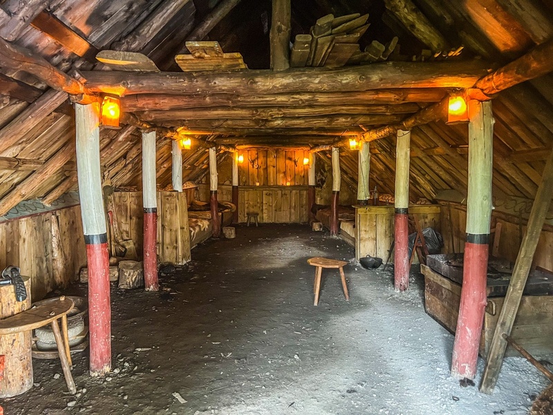 Interior of the old longhouse at Moorforge