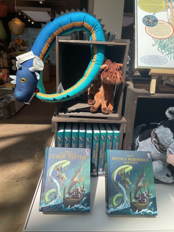 Norse Mythology Books and Gift Display