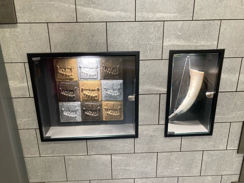 Viking artefacts on display at the York station
