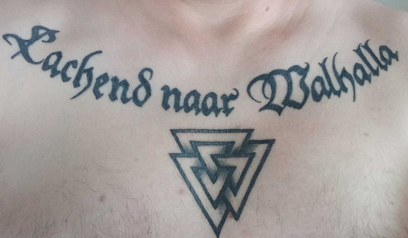 Lachend naar Walhalla and Valknut- Tattoo