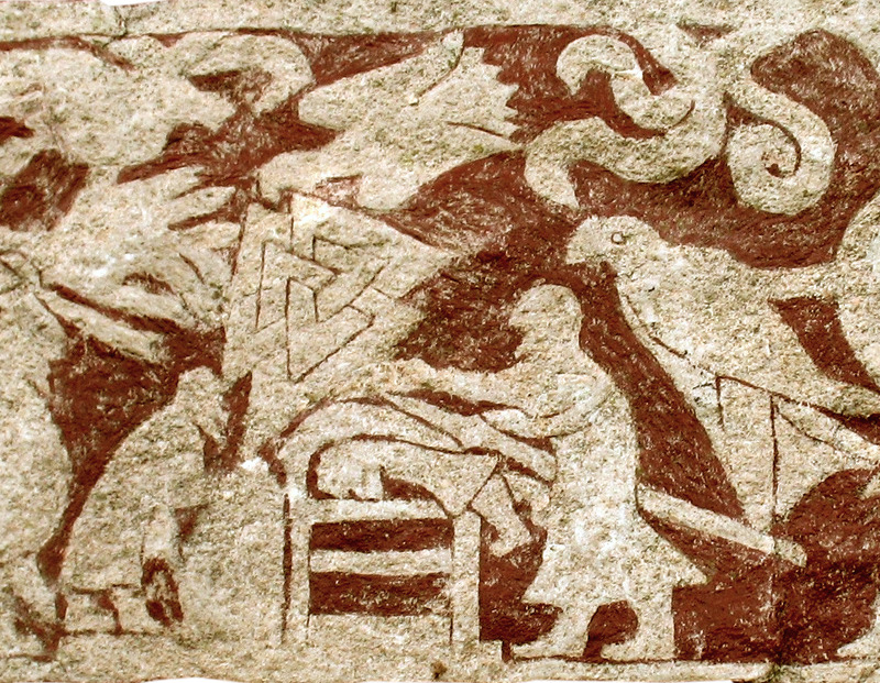 Sacrificial scene on the Stora Hammar I picture stone