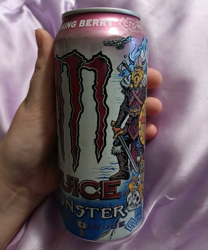 A can of Viking Berry flavoured Monster Energy Drink