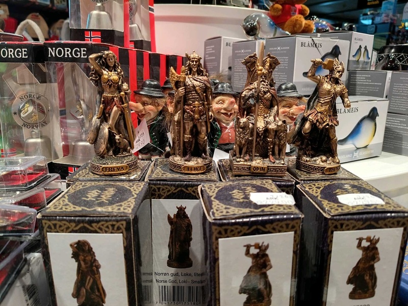 Statuettes of Freya, Loki, Odin and Thor