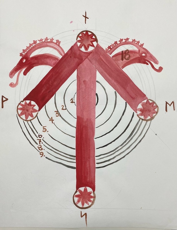 Artwork depicting Tiwaz rune