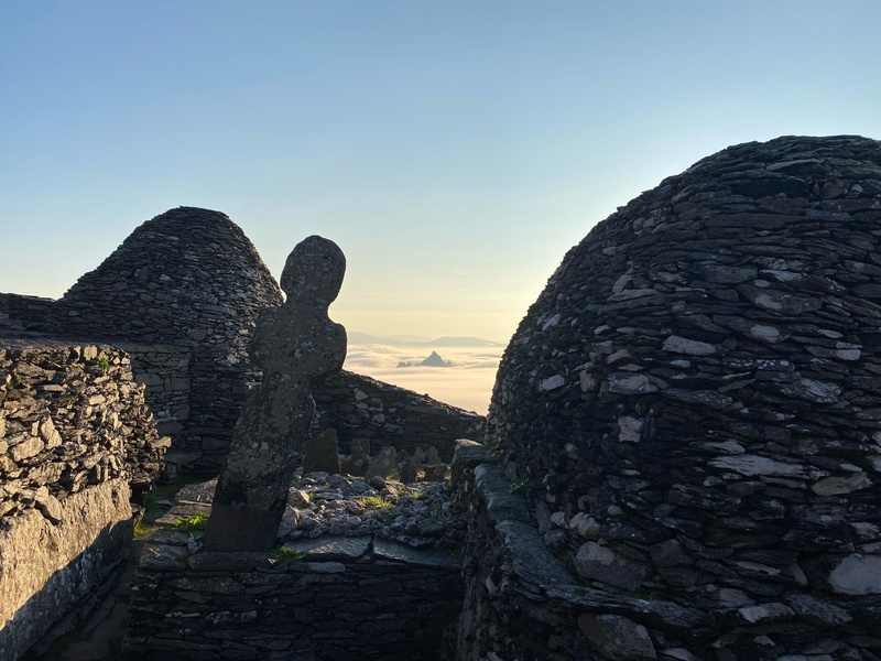 Skellig Michael, raided by the Vikings several times in the ninth century
