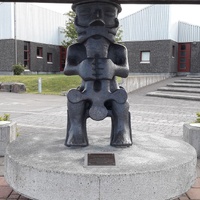 Eyrarlands-Þór in Akureyri - a huge replica of the famous small statuette (Iceland)