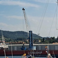 Cargo Ship with "LONGSHIP" Branding