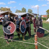 Reenactors at Westhoek Vikingfest in Wervik, West-Flanders