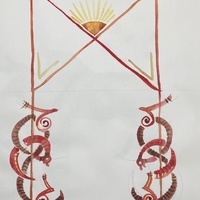 Artwork depicting Dagaz rune