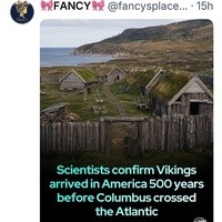 Screenshot of July 4th post about Vikings arriving in North America