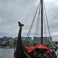 Draken Harald Hårfagre moored in Sandnes (Rogaland, Norway)