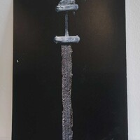 Postcard with Viking sword