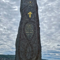 Vasastenen (Vasa Monument) by Lake Siljan in Dalarna (Sweden)