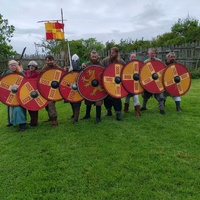The vikings of the Magnus Viking Association in Ballydugan (Northern Ireland)