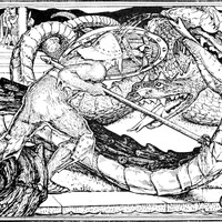 Depiction of Ragnar Lodbrok with hairy trousers
