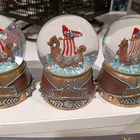 Viking longship- snow globe.