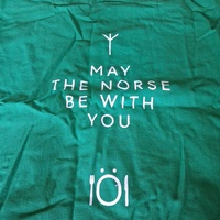 A reusable tote bag from Scandikitchen with rune and Norse slogan (London)
