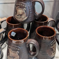 Handcrafted ceramic Norway Viking Ship Mug