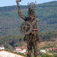 Statue in Catoira commemorating the Viking Invasion.