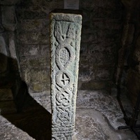 Carved stone cross shaft, Lastingham (UK) - front view