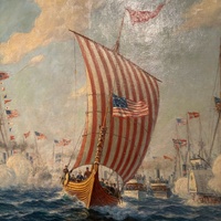 "Viking" arrives in Chicago (or "Viking"s mottagelse i Chicago) by Hjalmar Johnssen