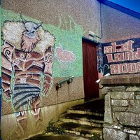 Viking Mural from Scalloway